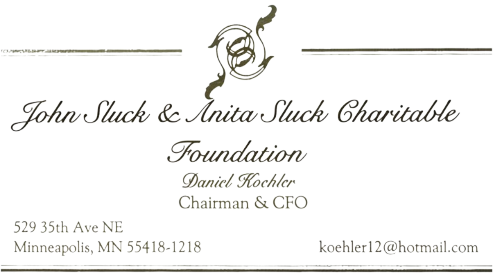 John Sluck and Anita Sluck Charitable Foundation