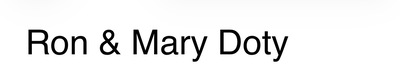 Ron & Mary Doty