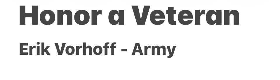 Honor a Veteran 