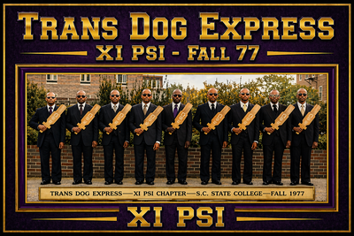 Tee Box Sponsor - Xi Psi Fall '76 Trans Fog Express - Logo