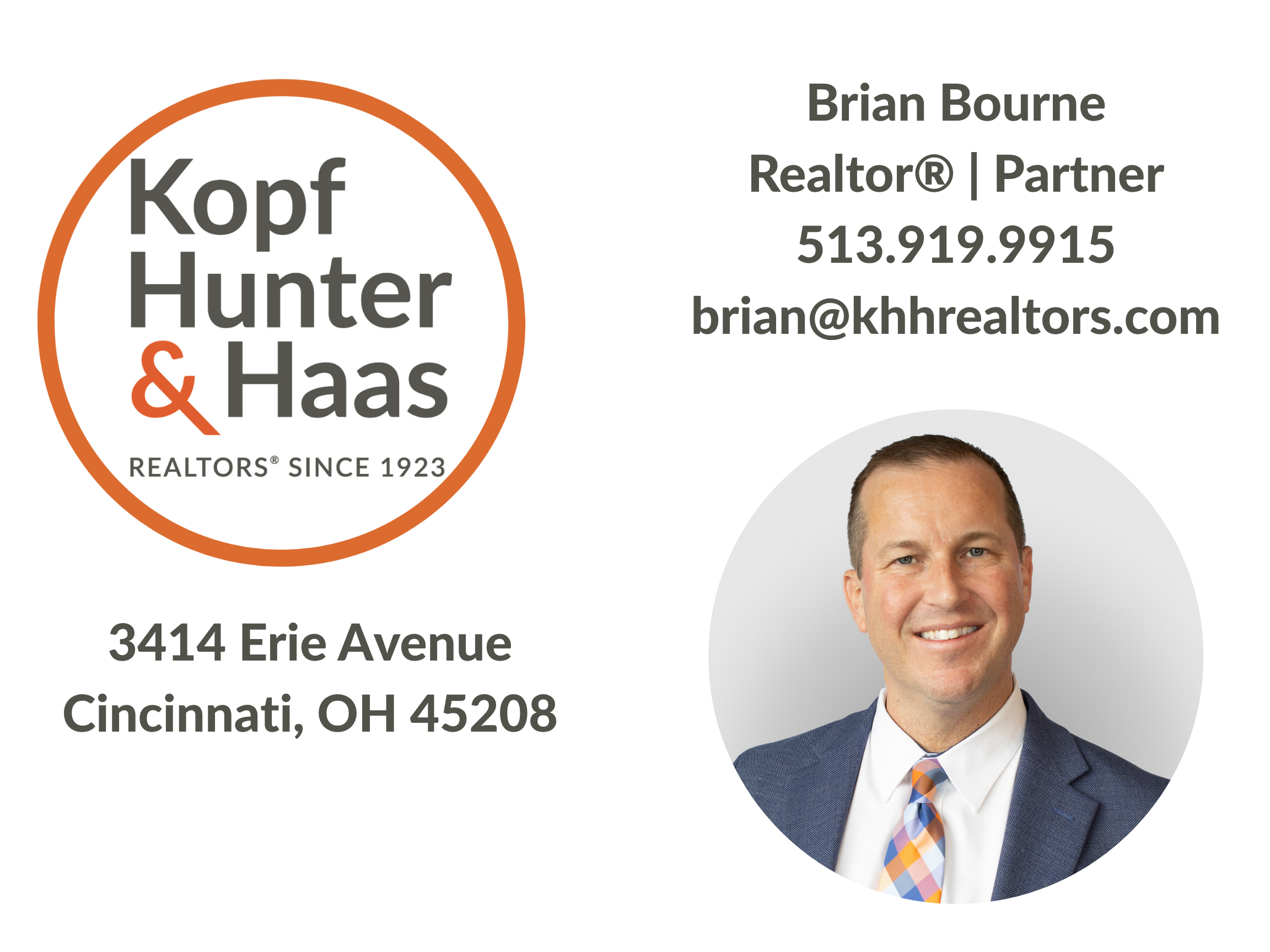 Gold Hole Sponsor - Brian Bourne - Kopf Hunter Haas Realtor - Logo