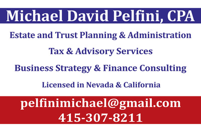 Tee Box Sign Sponsor - Michael Pelfini, CPA - Logo