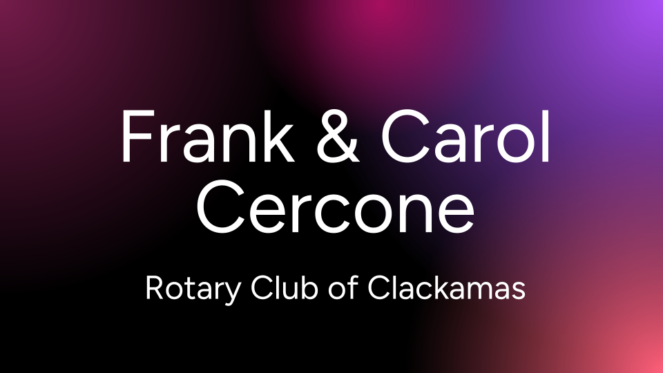 Frank & Carol Cercone