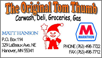 Platinum Hole Sponsor No Golfers - The Original Tom Thumb - Logo