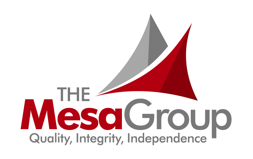 Gold $350 Recognition on Tournament Handouts, Foursome in Tournament, Hole Sponsor Sign - The Mesa Group - Logo