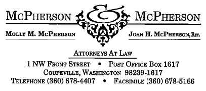 Hole Sponsor - SILVER - McPherson & McPherson Law - Hole Sponsor #8 - Logo
