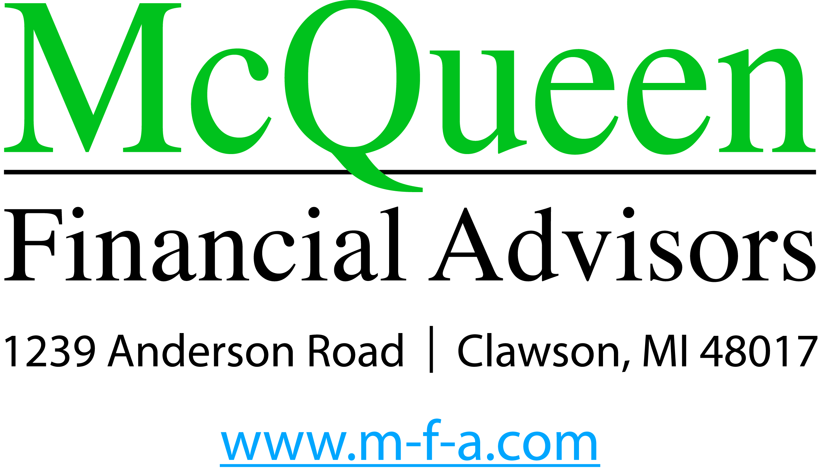 Score Sheet Sponsors - McQueen Financial Advisors - Logo