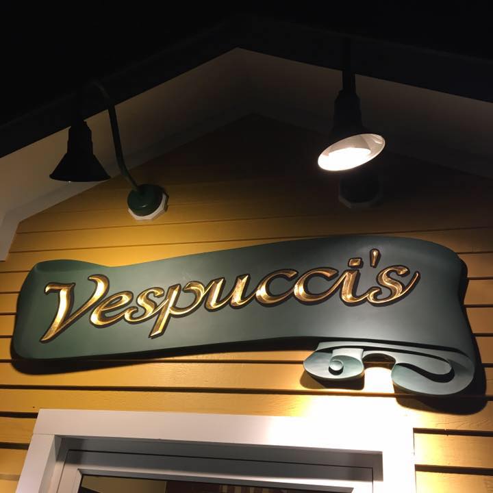 TEE SIGN FRIEND - $100, (72 Available) Tee - Sign Sponsor, four per Tee box. - Vespucci's Italian Resturant & Pizzeria, $25 Gift Card - Logo