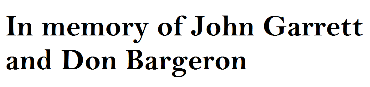 Hole Sponsor - In memory of Jon Garrett and Don Bargeron - Logo
