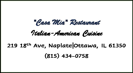 EAGLE CART SPONSOR - Casa Mia Restaurant  - Logo