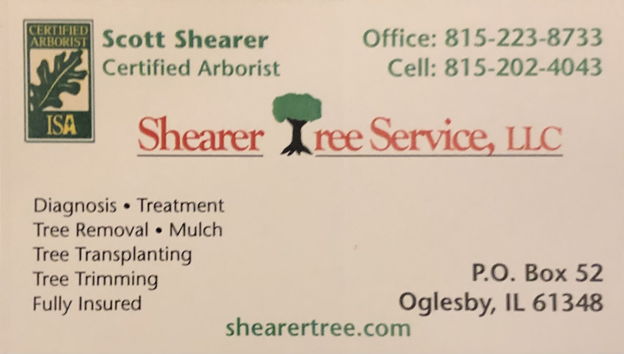 BIRDIE HOLE SPONSOR - Shearer Tree Service  - Logo