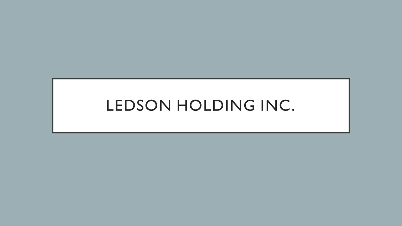 Golf Cart Sponsor - Ledson Holdings Inc. - Logo