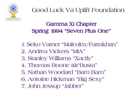 Platinum $500+ (Non-Player) - Gamma Xi 1994 Seven Plus One - Logo