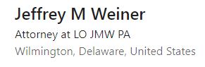 Jeffrey Weiner - Attorney