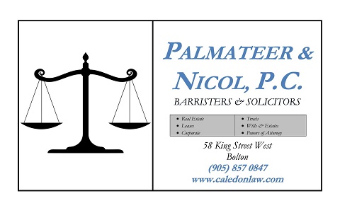 Hole Sponsor - Palmateer & Nicol Barrister & Solicitor - Logo