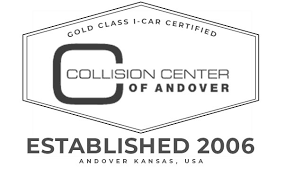 Tee Box Sign - Collision Center of Andover - Logo