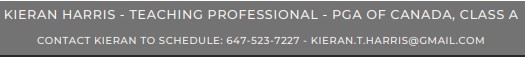 Kieran Harris Golf Instructor
