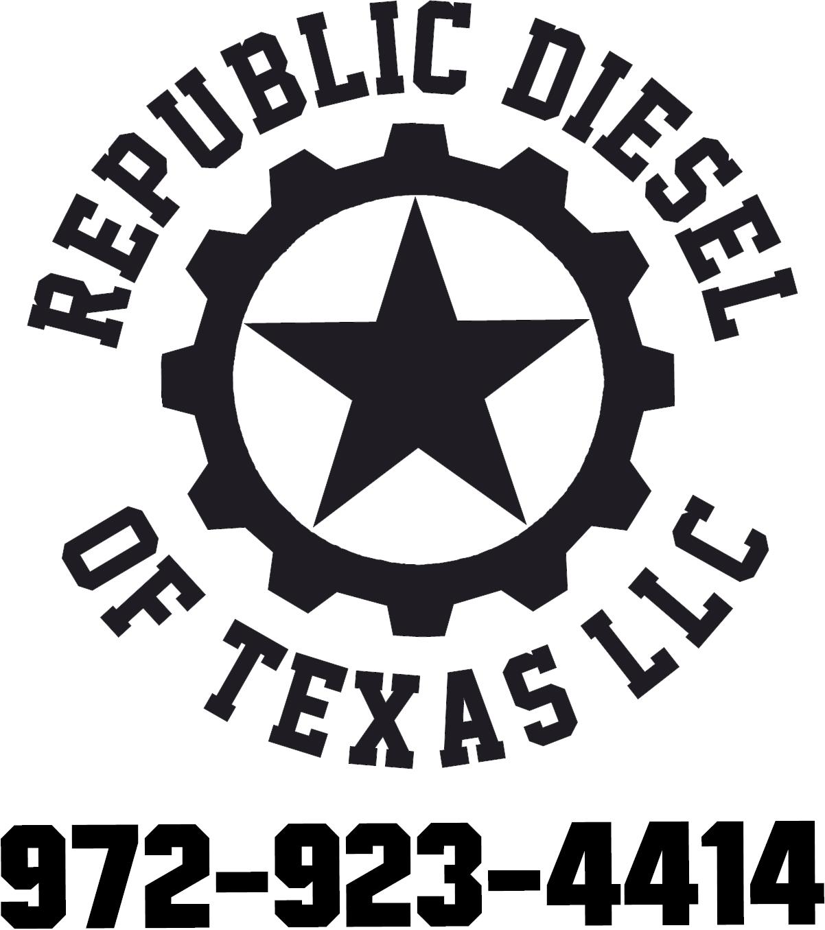 Corporate T-Shirt sponsor - Republic Diesel of Texas, LLC - Logo