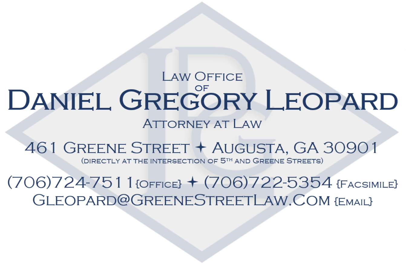 Hole Sponsor - Greg Leopard Law - Logo