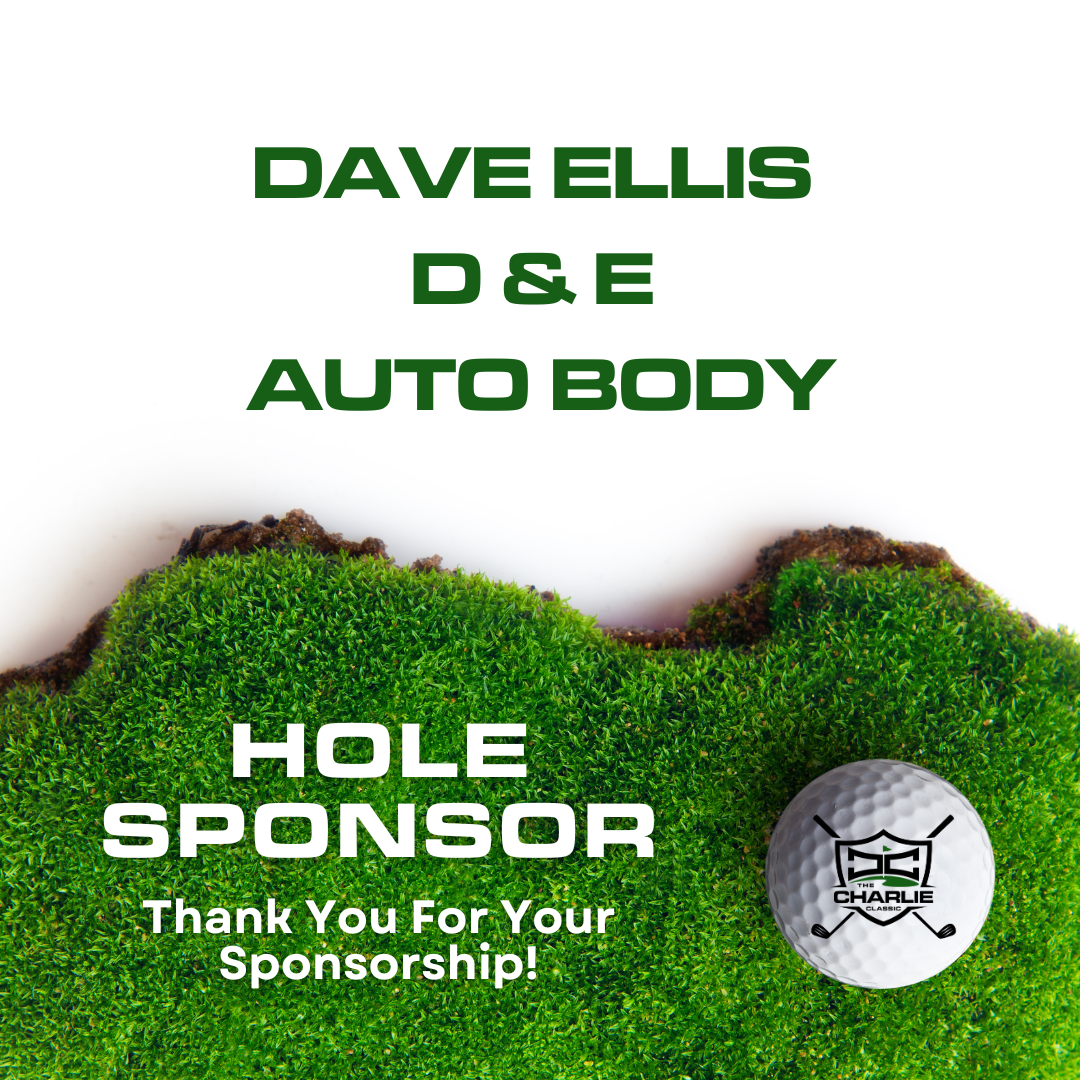 Hole Sponsors - Dave Ellis - D&E Auto Body - Logo