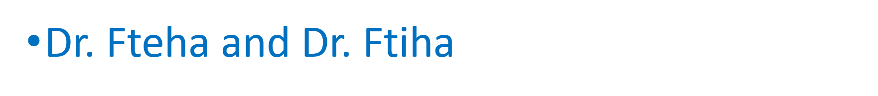 Registration Sponsor - Dr. Fteha and Dr. Ftiha  - Logo