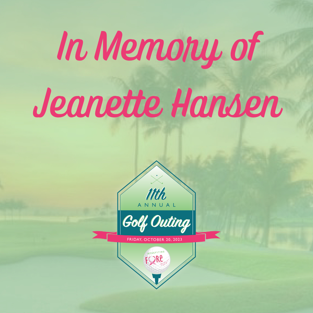 Hole Sponsor - In Memory of Jeanette Hansen - Logo