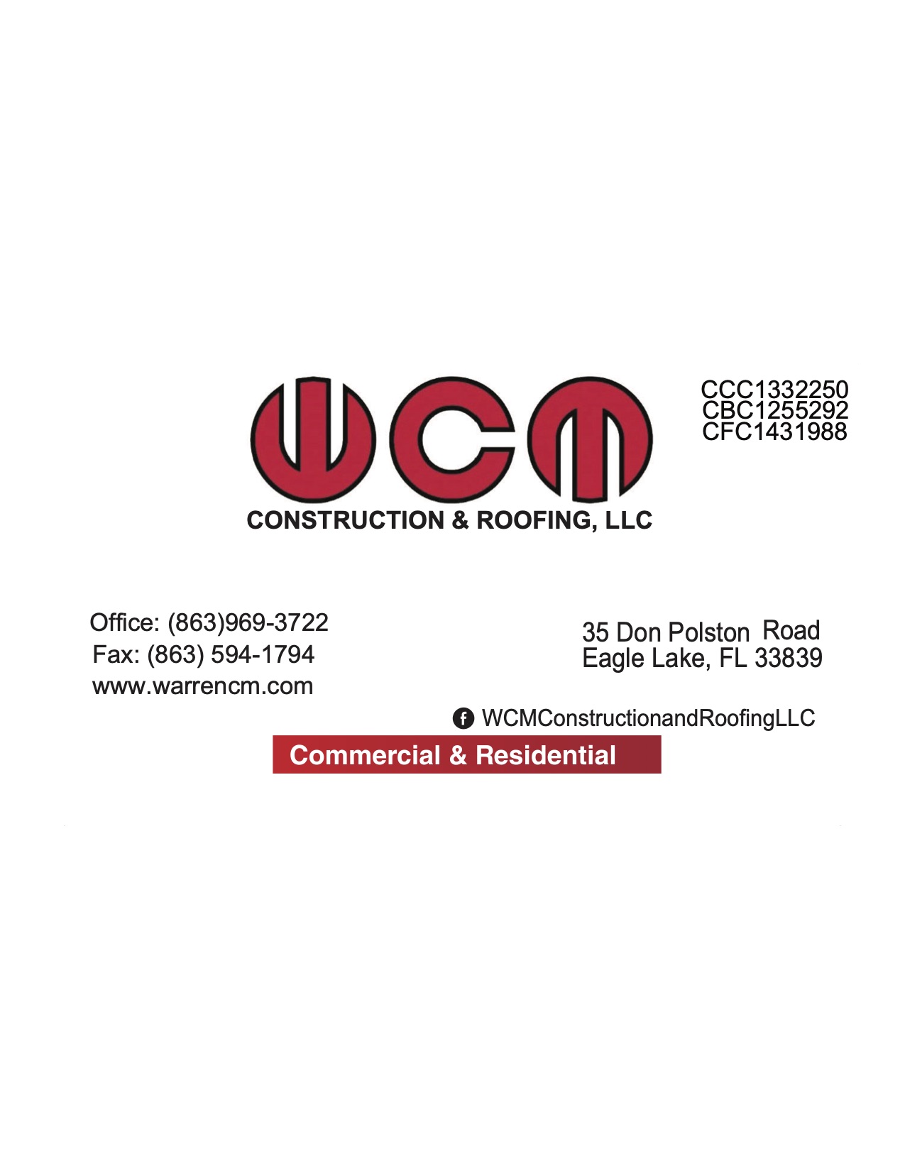 WCM Construction and Roofing