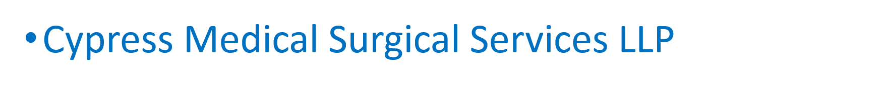 Donation - Cypress Medical Surgical Services LLP - Logo