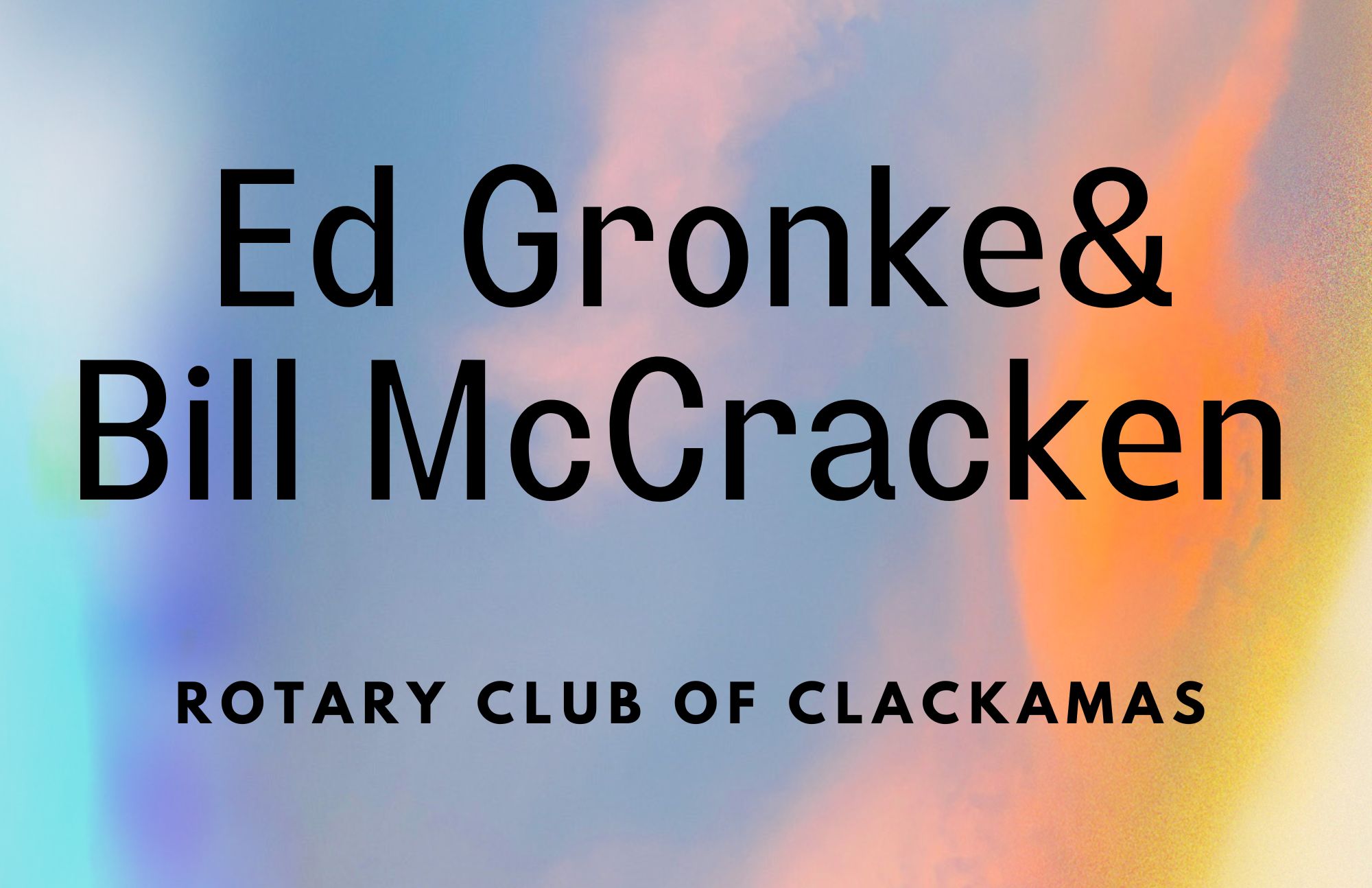 Hole Sponsors - Ed Gronke & Bill McCracken - Logo