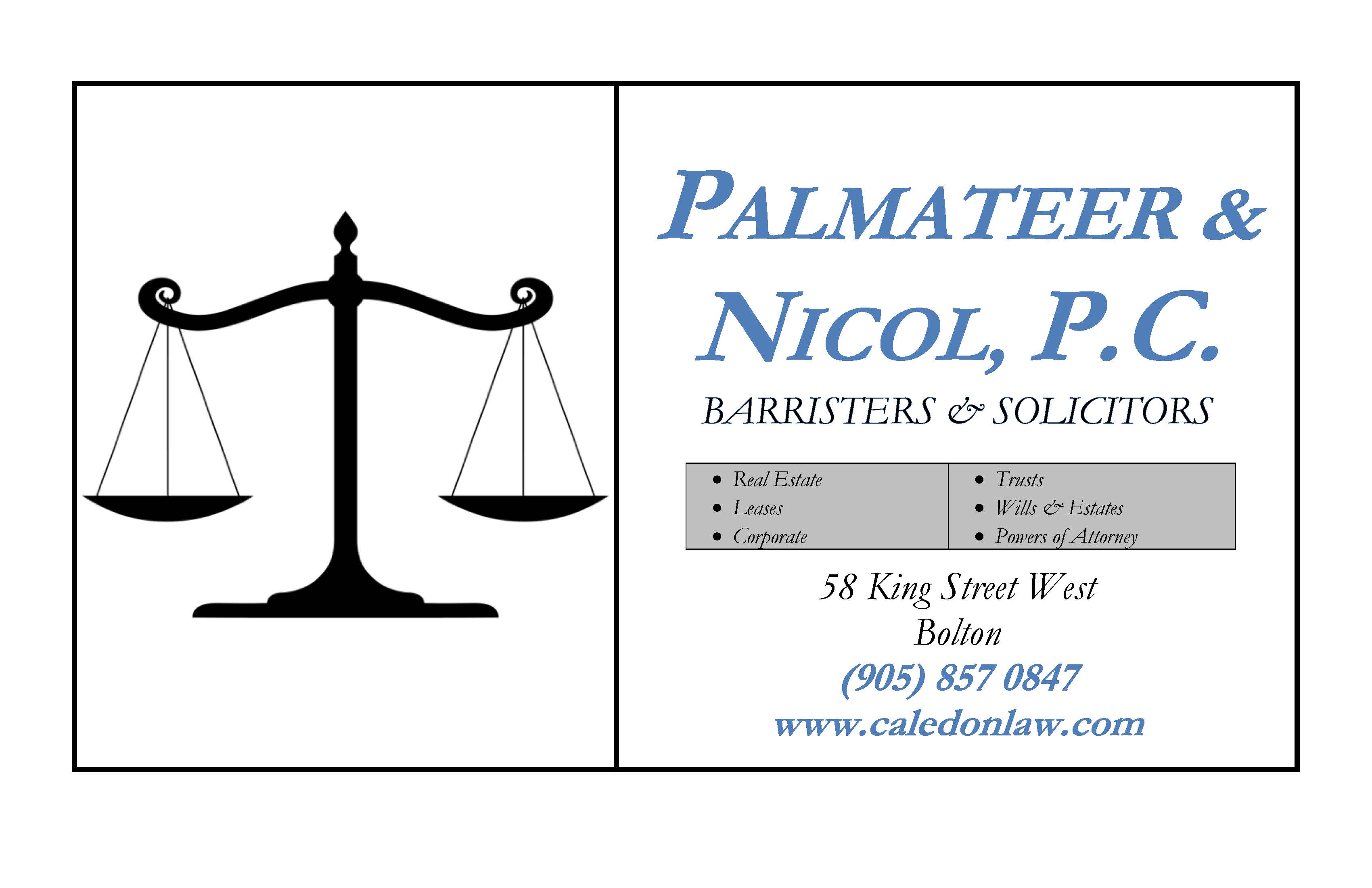 Hole Sponsor - Palmateer & Nicol Barrister & Solicitor - Logo