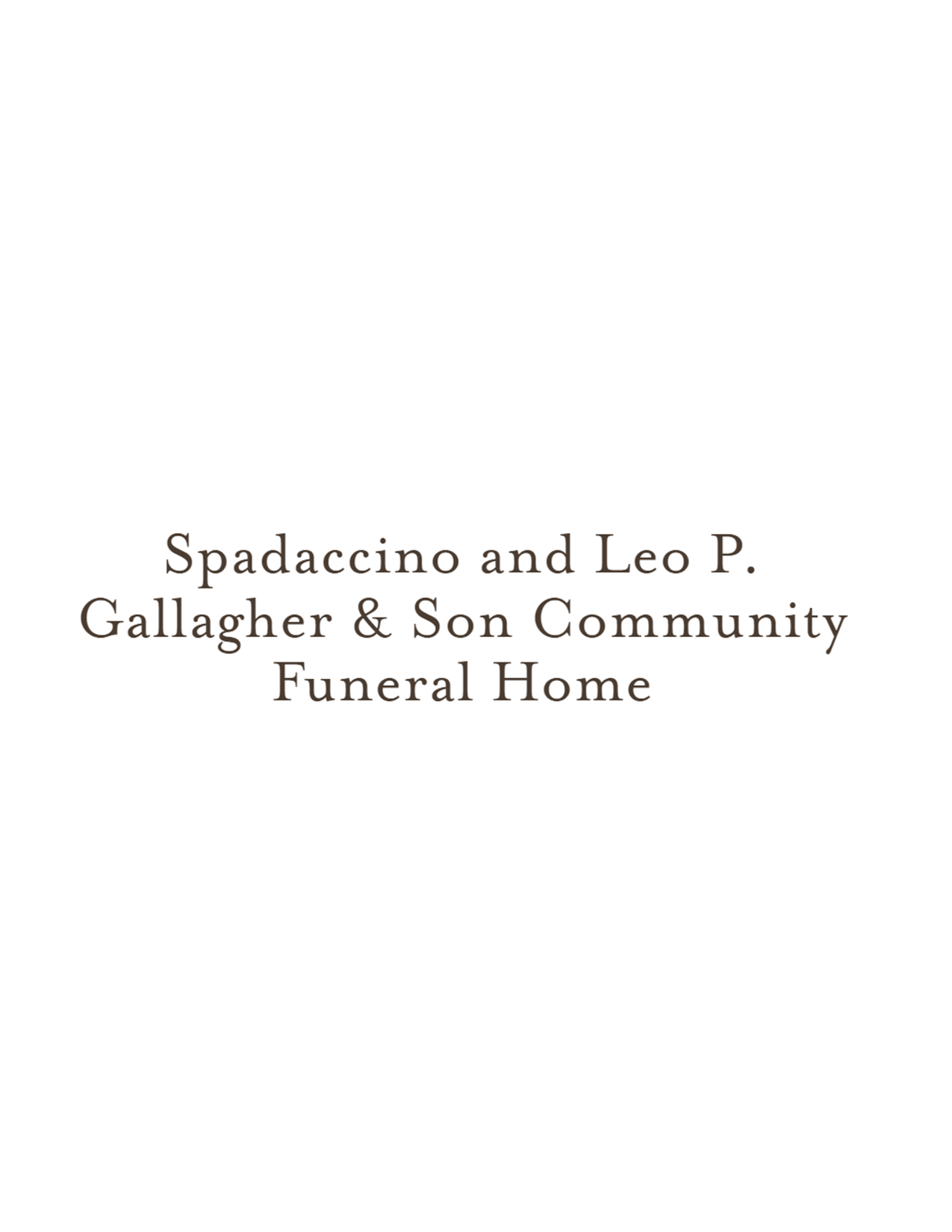 Green Sponsor - Spadaccino and Gallagher Funeral Home  - Logo