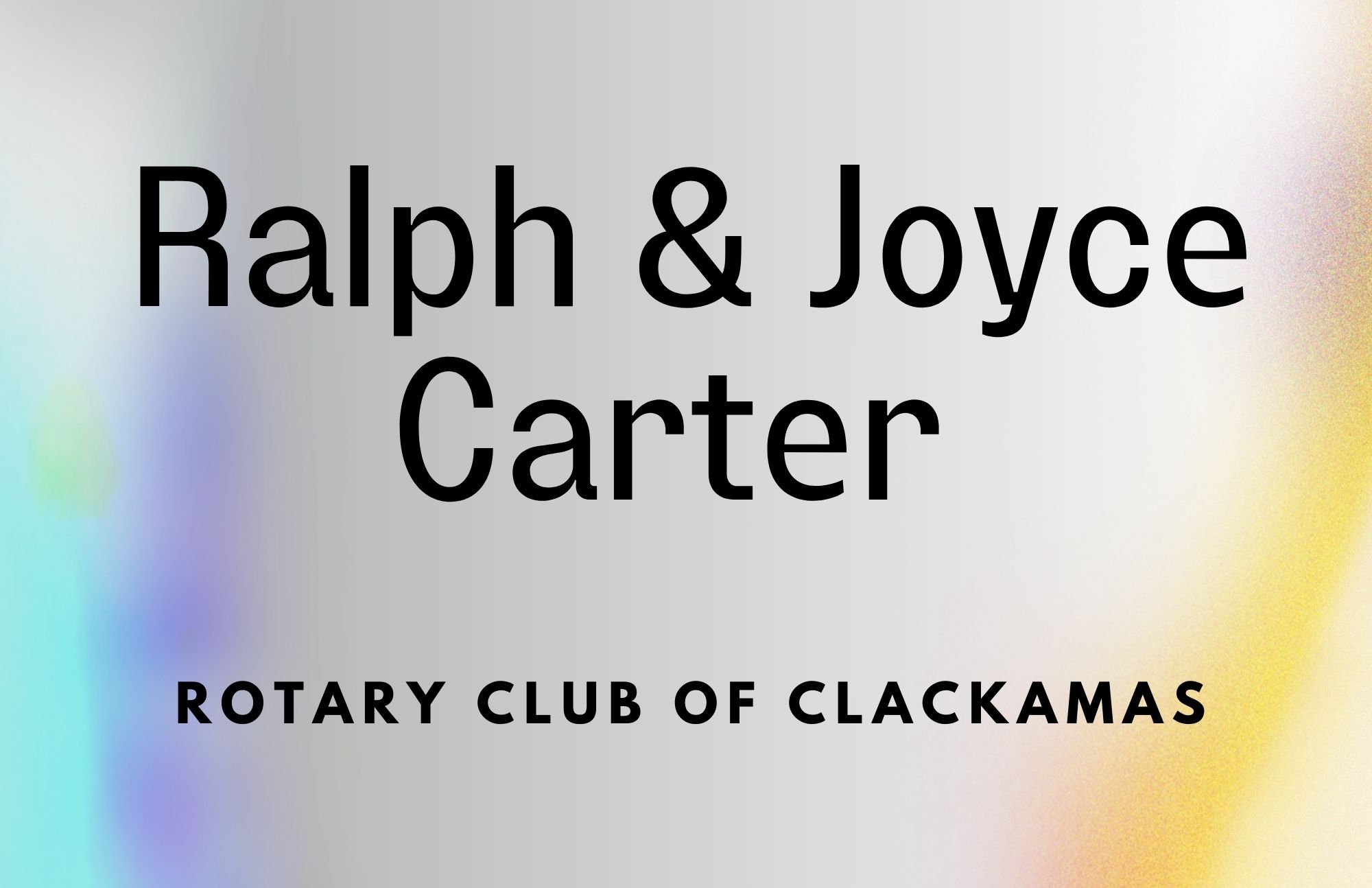 Hole Sponsors - Ralph and Joyce Carter - Logo