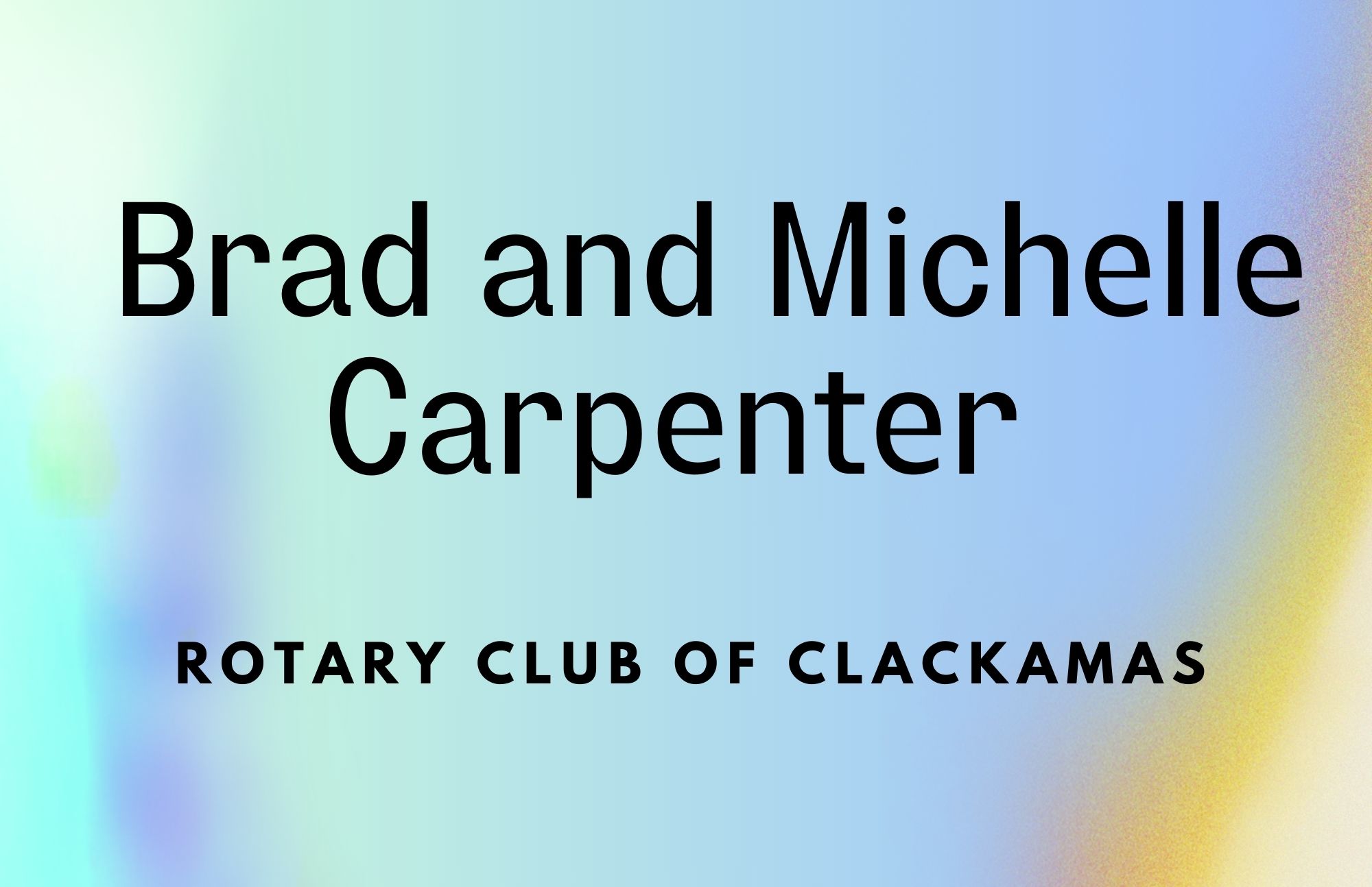 Putting Contest Sponsor - Brad and Michelle Carpenter Rotarian  - Logo