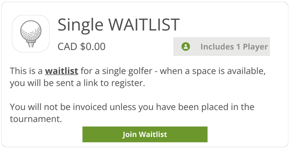 Single Waitlist