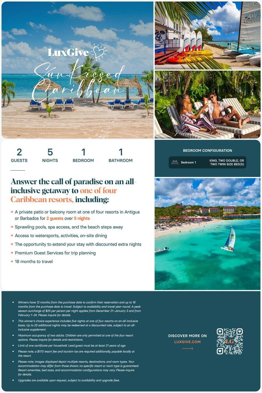 SunKissed Caribbean all-inclusive getaway for two