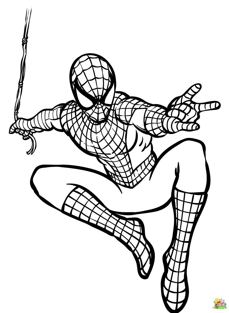 Spiderman coloring pages for kids logo