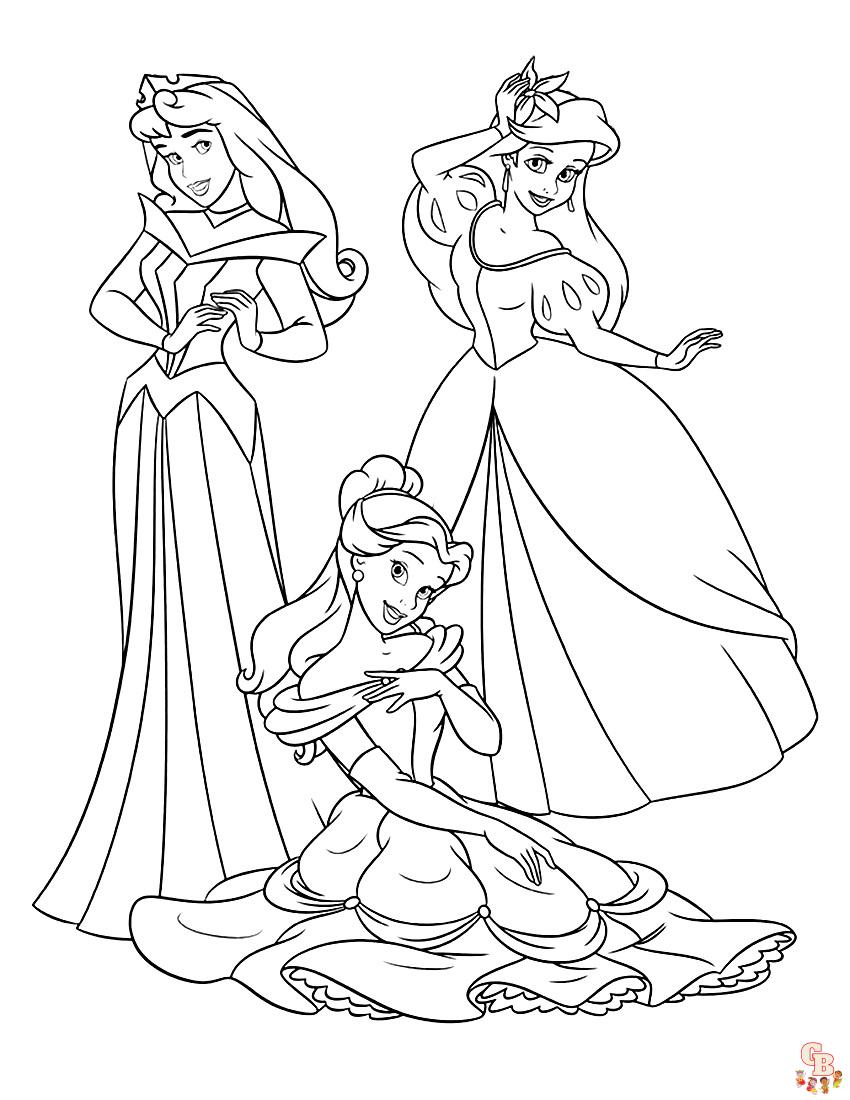 Explore the World of Disney Princesses Coloring Pages logo