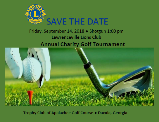The Lawrenceville Lions Club Golf Outing @ Trophy Club Of Apalachee logo
