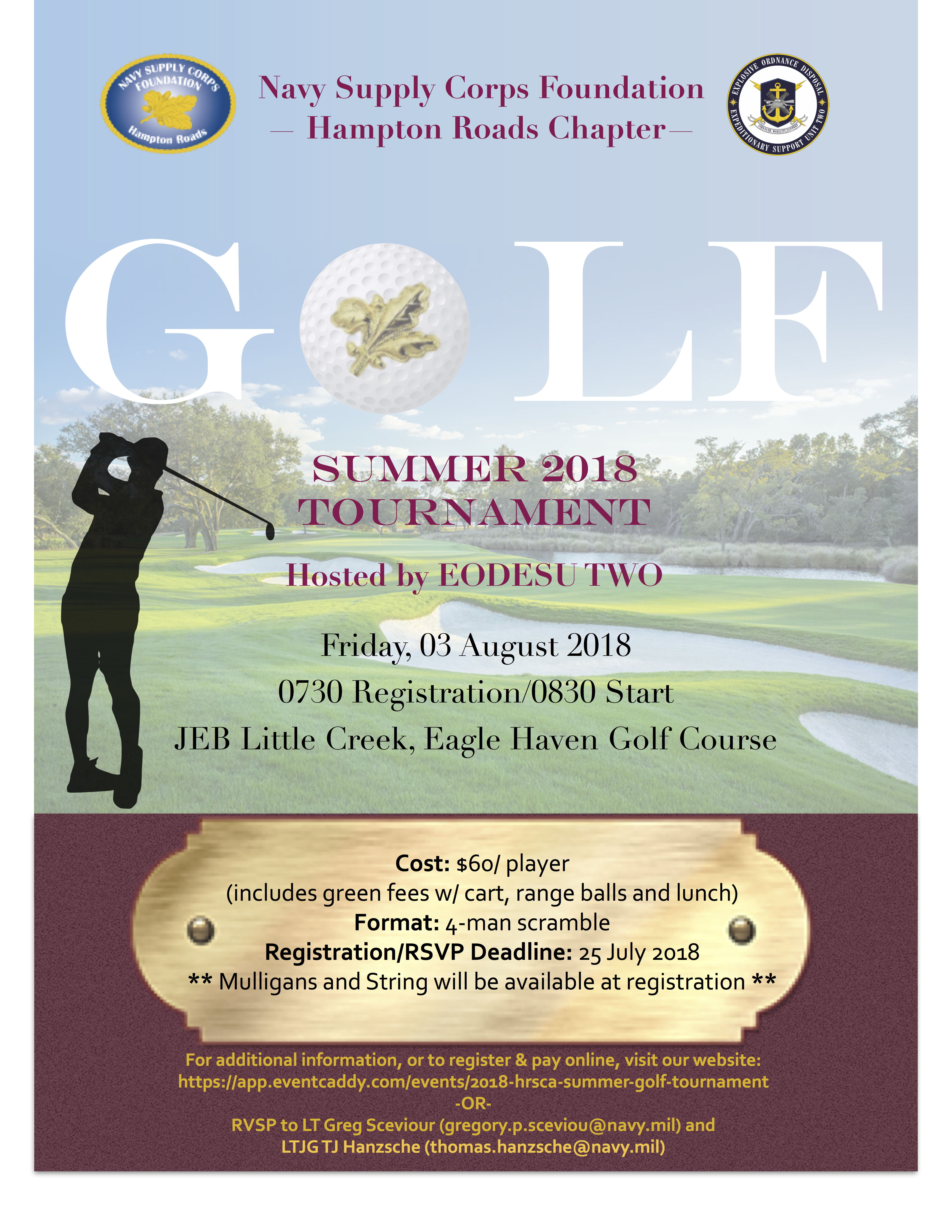 2018 Navy Supply Corps Foundation - Hampton Roads Chapter Summer Golf Tournament logo