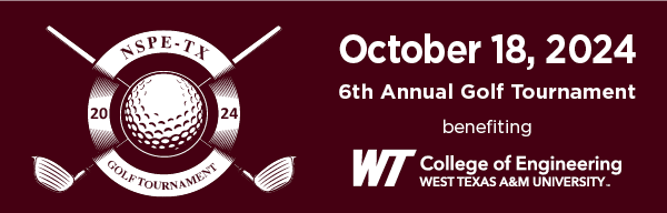 NSPE-TX WTAMU Engineering Scholarship - 6th Annual - Golf Tournament logo