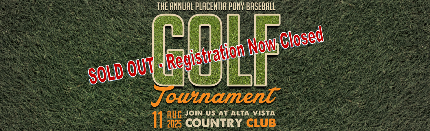 Placentia Pony Annual Golf Tournament 2025 logo