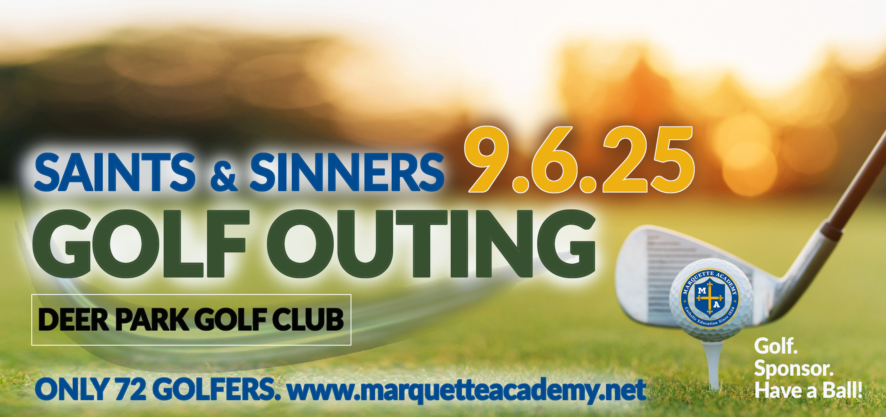 2025 Marquette Academy Saints & Sinners Golf Outing logo
