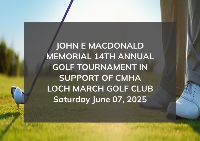 John E Macdonald MEMORIAL 14th Annual Golf tournament in support of CMHA logo