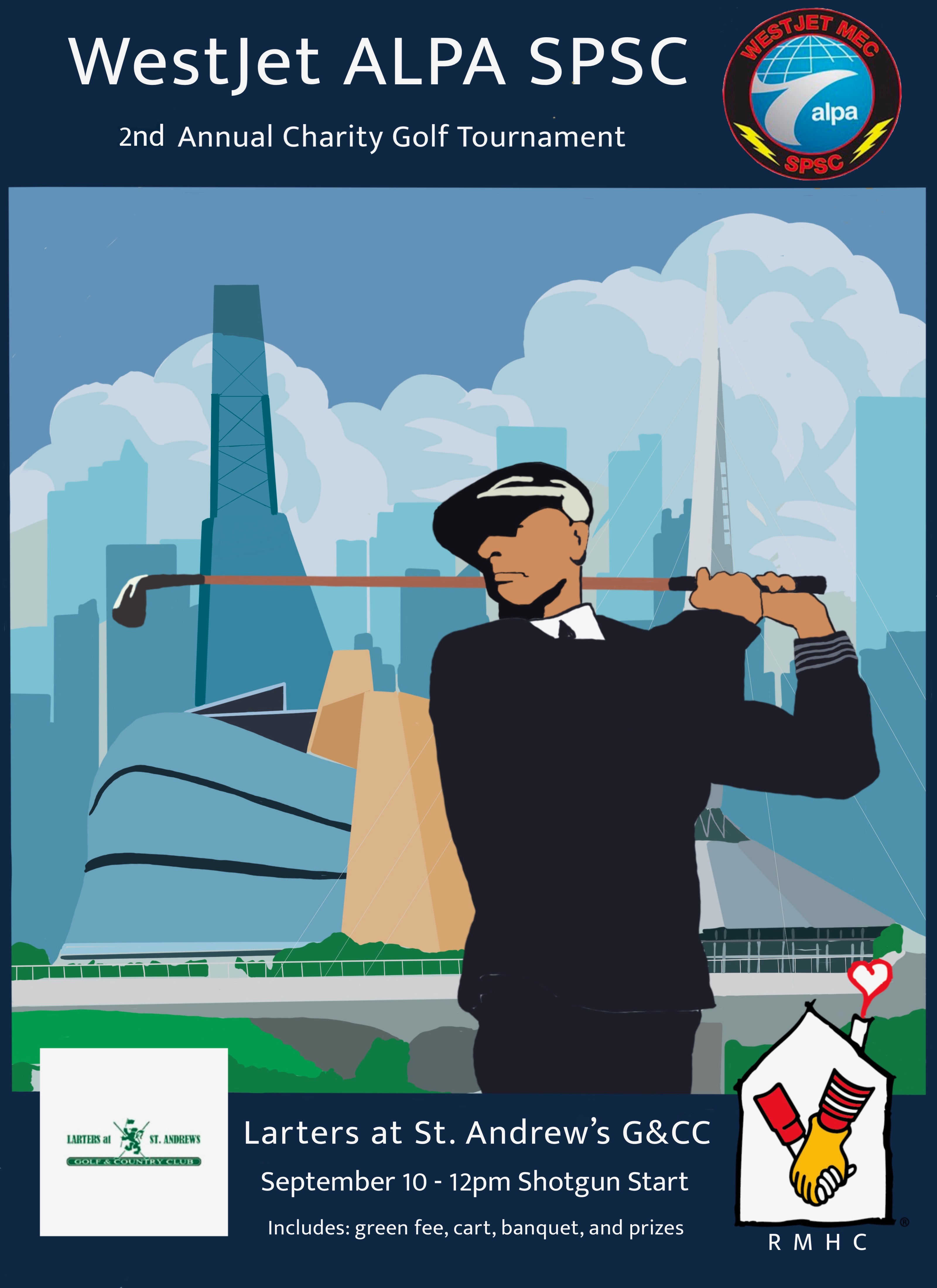 YWG 2025 WestJet ALPA Charity Golf Tournament logo
