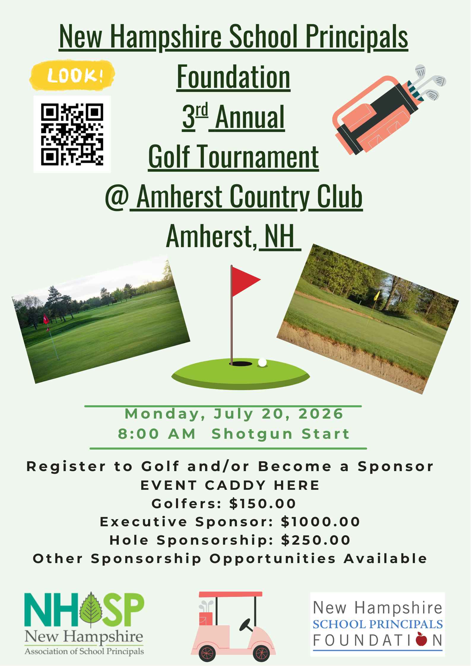 2026 New Hampshire School Principals Foundation Golf Tournament logo