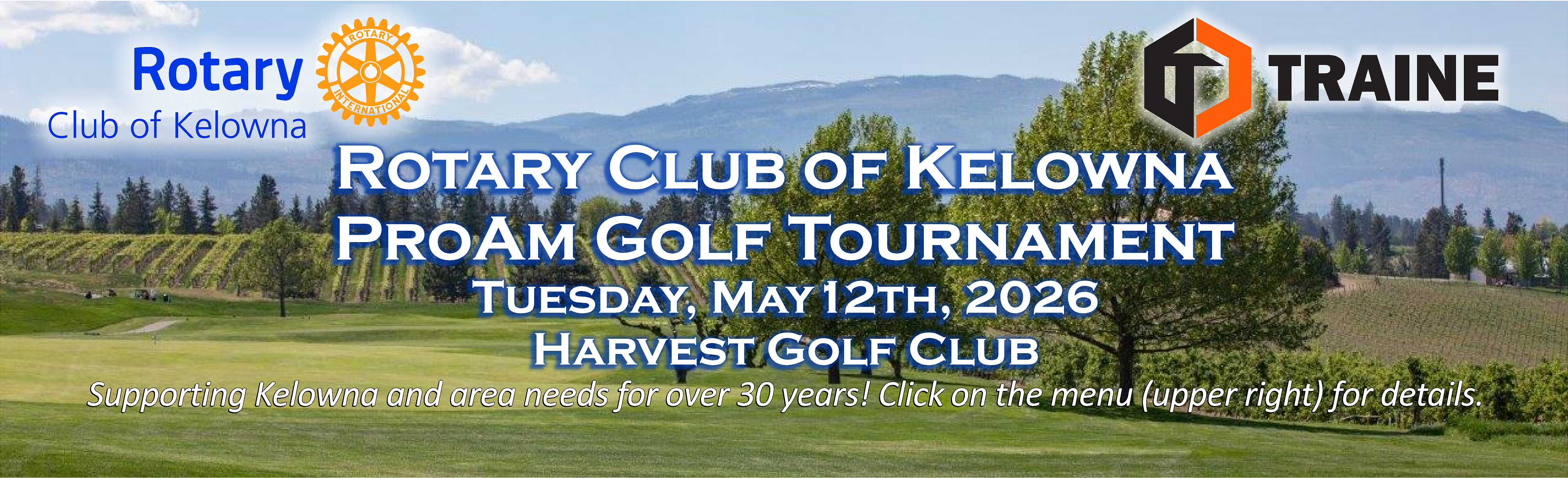 Traine Foundation / Rotary Club of Kelowna Pro-Am Golf Tournament 2026 logo