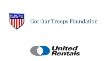 Got Our Troops in partnership with United Rentals No Veteran Left Behind logo