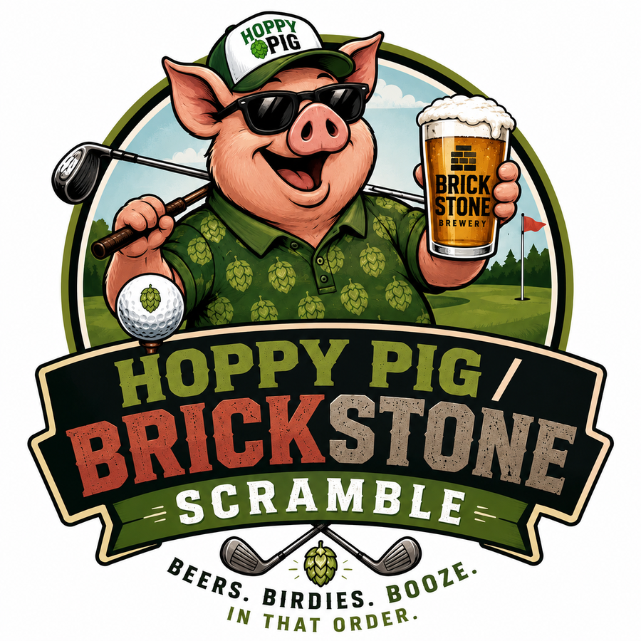 Hoppy Pig/ Brickstone Scramble 2026 logo