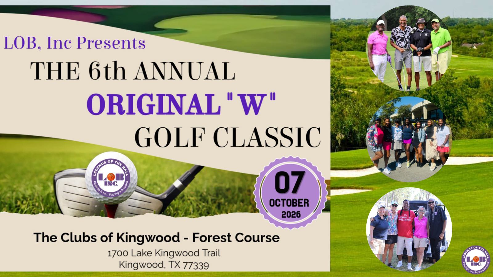 The 6th Annual Original W Golf Classic logo