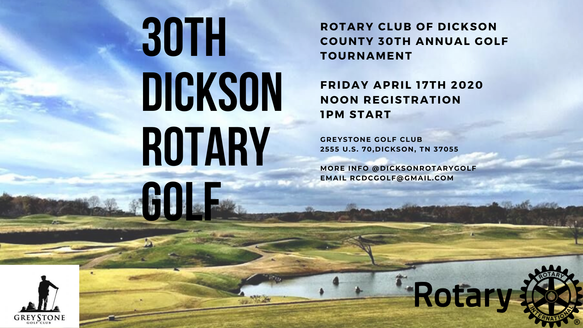 30th Annual Golf Tournament logo